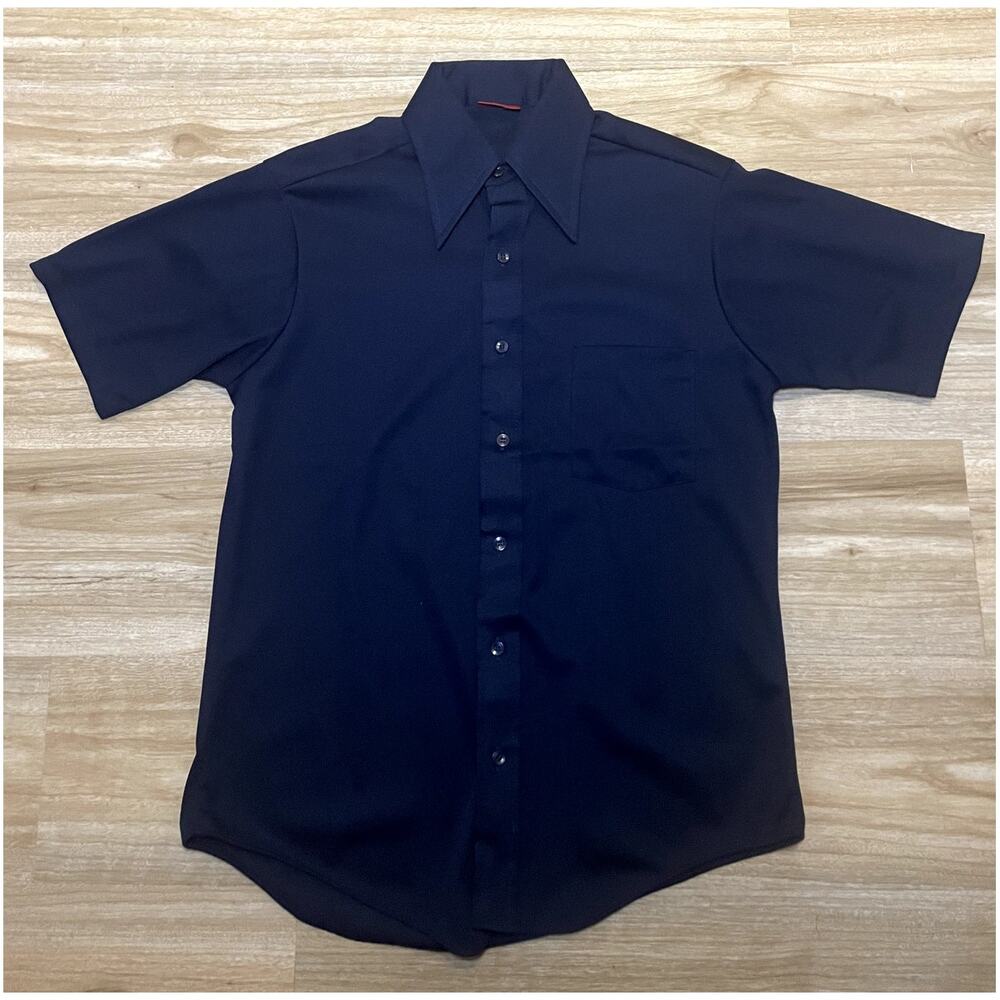 Kings Road Vintage Sears Brand Vintage Mens Navy Button Down Medium